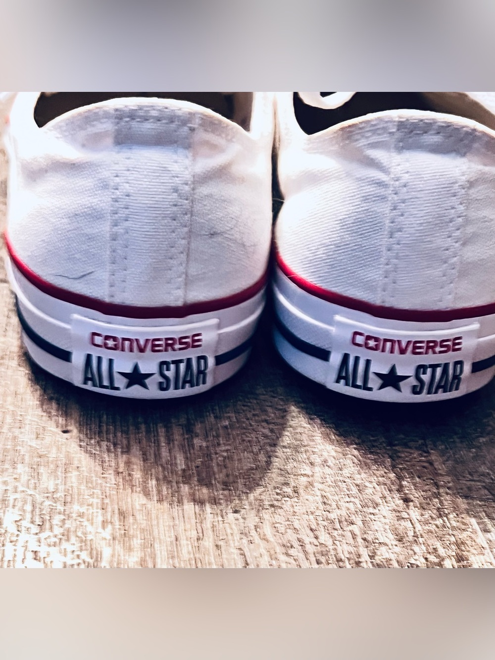 Converse Chuck Taylor All Star Low Top White Sneakers Men’s 8.5 Women’s 10.5 - Picture 6 of 10